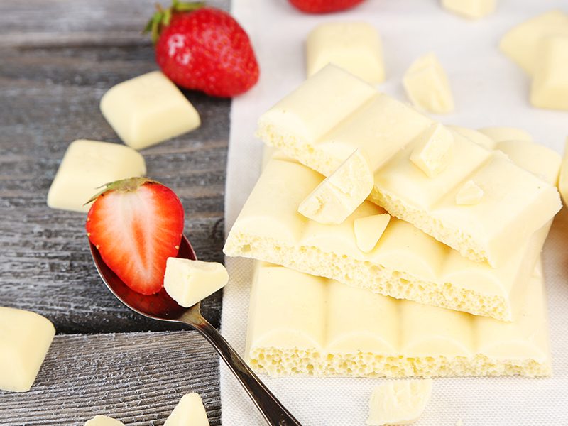 White chocolate, smooth texture and sweet flavor, irresistible